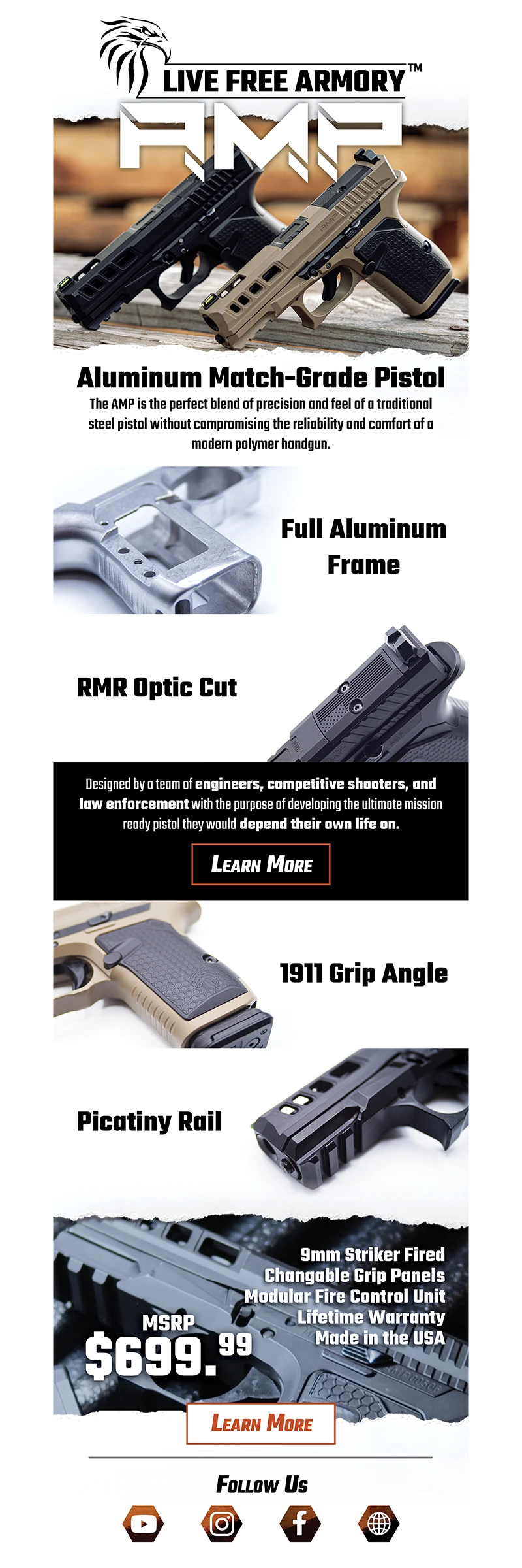 Live Free Armory AMP email